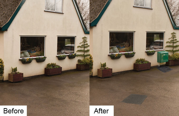 House before and after having the connection