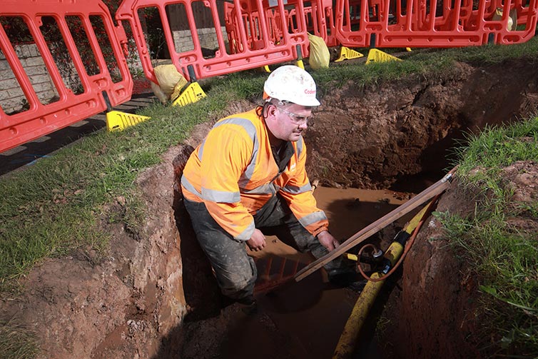 Cadent engineer working near site