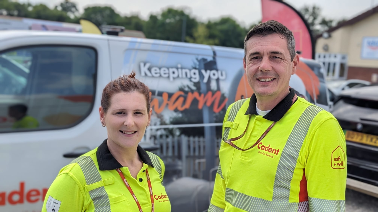 Two of our emergency engineers on the ground in Chester. Jordan Fallon (left) with Gareth Finlay (right)