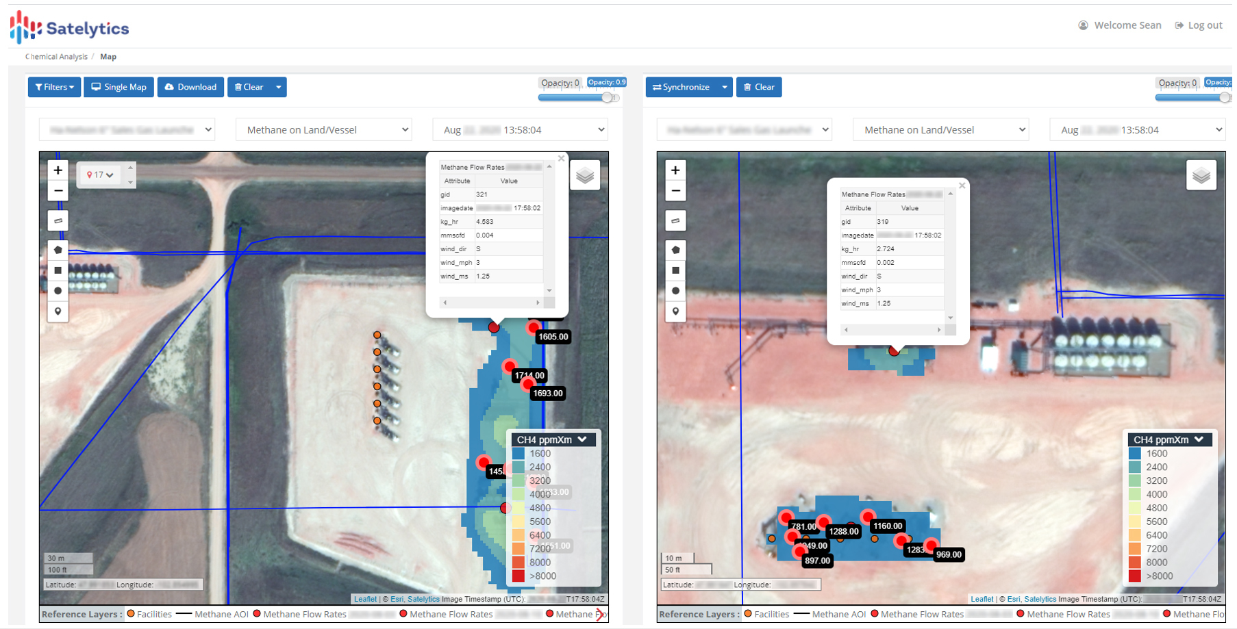 Example of a Satelytics data heat map from their work in the US (unrelated to the Cadent network in the UK). Example of a Satelytics data heat map from their work in the US (unrelated to the Cadent network in the UK).