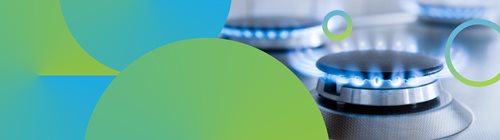 Gas-Flame with the green background